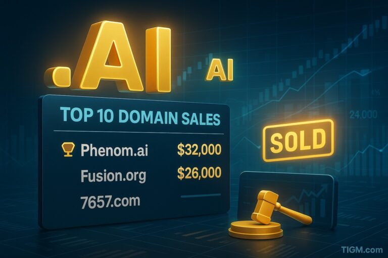 Top 10 Domain Sales — October 30, 2025 | AI Domains Lead the Pack