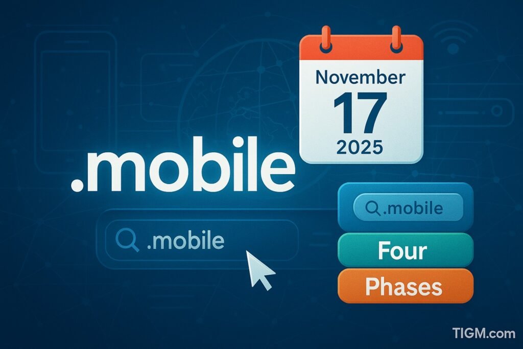 .mobile Domain Registration Opens November 17, 2025, in Four Phases